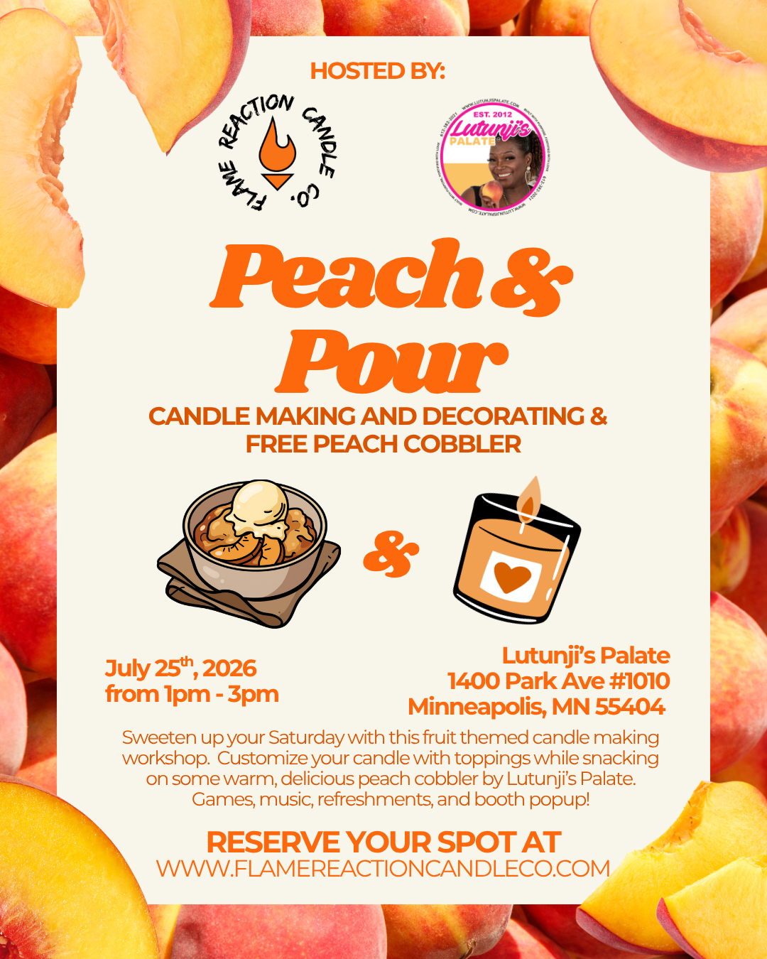 Peaches & Pour: Candle Making Pop-Up